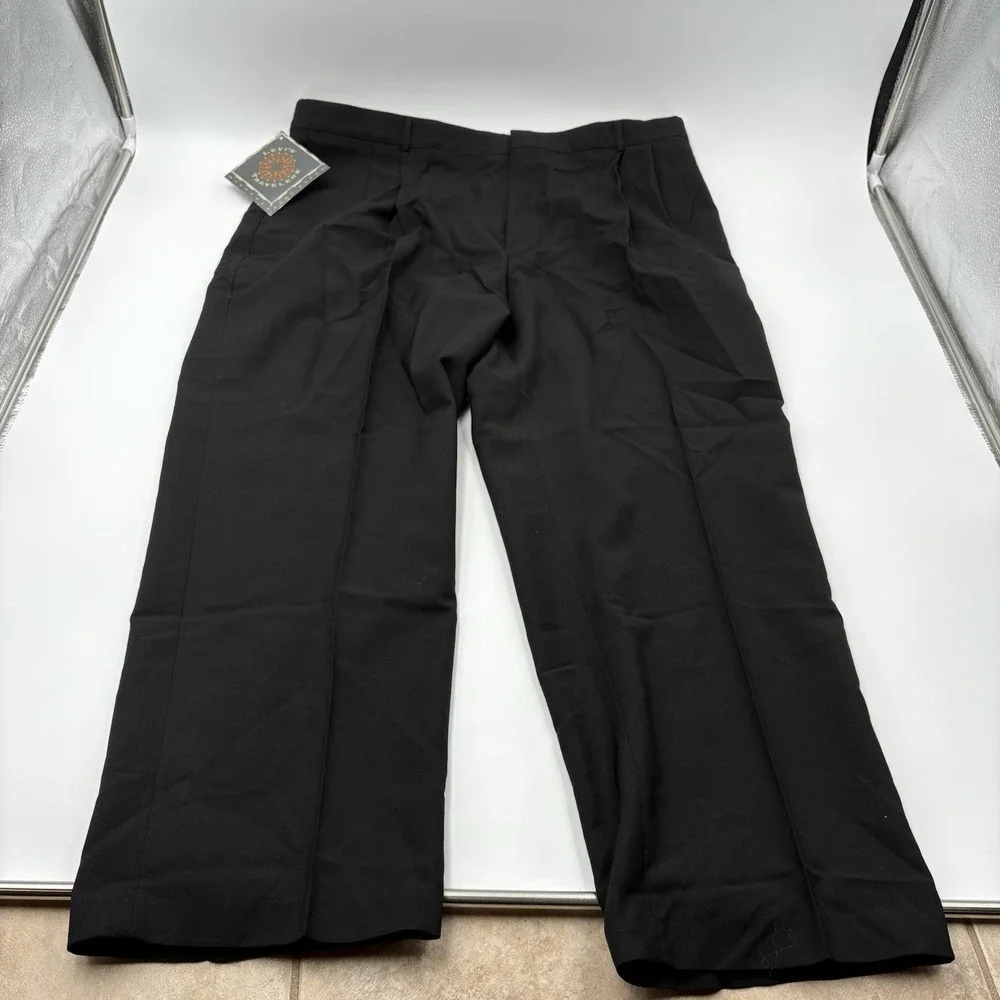 Vintage Levi's Travelers Miralaine Wool Blend Pleated Pants Mens 42x30 Black NWT